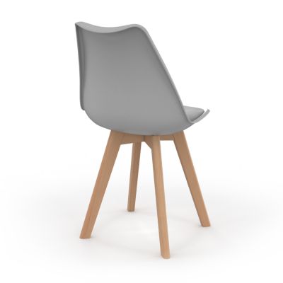 Lot de 6 chaises scandinaves SARA mix color gris clair, blanc, gris foncé x2, noir x2