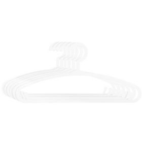 Lot de 6 cintres enfant - plastique - blanc - Atmosphera