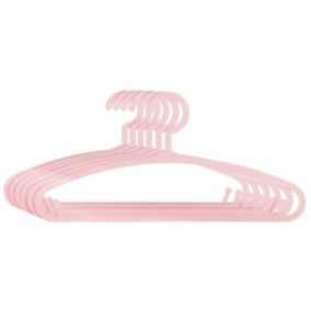 Lot de 6 cintres enfant - plastique - rose - Atmosphera