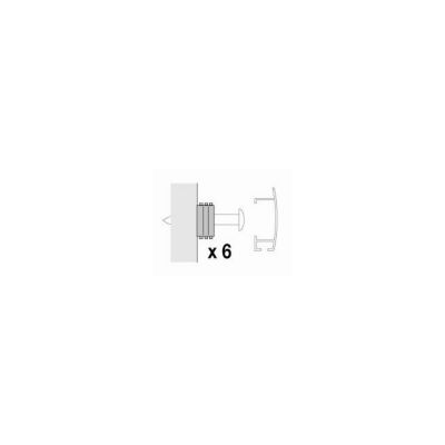 10 Embouts Blancs Pour Cimaise - Marque Neumann, Plaqué Nickel, Style Art Déco, Neufs