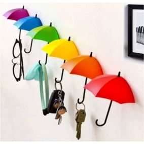 Lot de 6 crochets adhésifs résistants décoratifs muraux et crochet de suspension original multifonction et organisateur pour accr