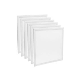 Lot de 6 Dalles LED 29W 60x60cm 3600lm - Blanc du Jour 6000K