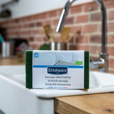 Lot de 6 éponges grattantes surfaces peu fragiles, Starwax