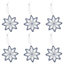 Lot de 6 étiquettes étiquettes cadeaux de Noël avec ficelle étoile gris blanc