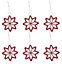 Lot de 6 étiquettes étiquettes cadeaux de Noël avec ficelle étoile rouge