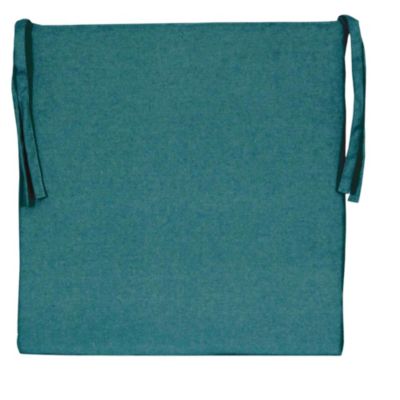 Lot de 6 galettes de chaise carrées 40x40cm en bleu canard pour un confort élégant