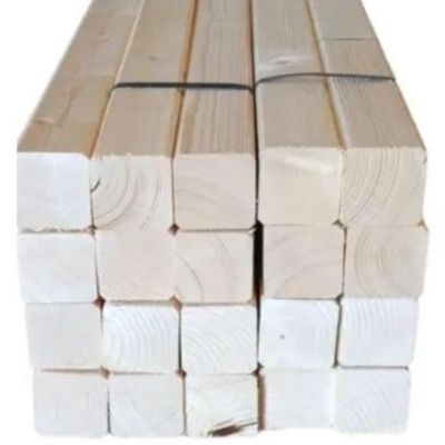 Lot de 6 lattes en pin brossé 34x34x1050 mm