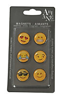Lot de 6 magnets Emoji Ariane ⌀2,2 cm