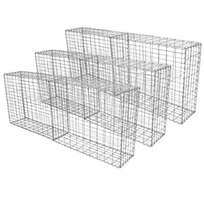 Lot de 6 Paniers de Gabions 100cm x 80cm x 30cm