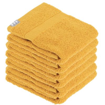 Serviettes De Toilette En Coton Peigné - Lot De 6 - 30x50 Cm - Fuchsia - Absorption Maximale Et Séchage Rapide