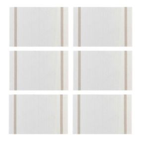 Lot de 6 sets de table Goldira - blanc - Douceur d'Intérieur - Set de table Blanc 30 x 45