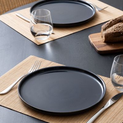 Lot de 6 sets de table rectangulaires en bambou Beige, L. 45 x l. 30 x H. 0.30 cm