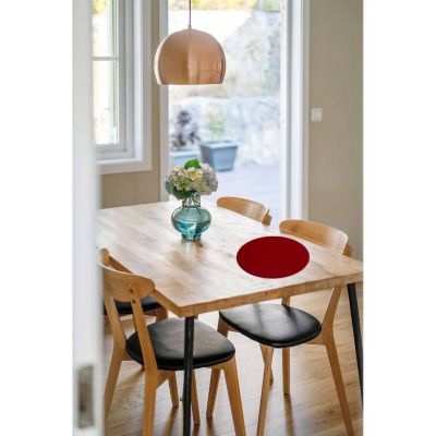 Lot de 6 sets de table ronds en vinyle Rouge, TENOR