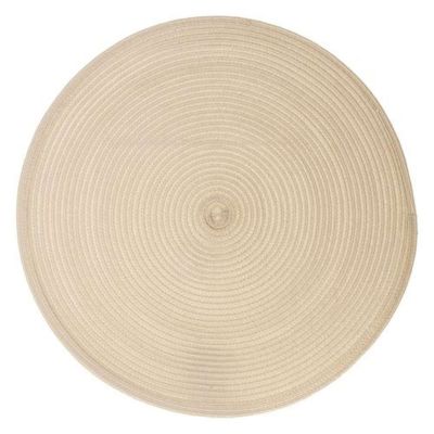 Lot de 6 sets de table ronds tressés Beige, H. 0.3 cm, TRESSE