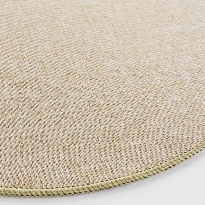 Lot de 6 sets de table tissés antidérapants Beige, H. 0.2 cm
