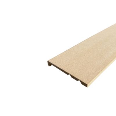 Lot de 6 Surplinthes MDF, L.2.44 m x H.13.1 cm, Ep.22 mm