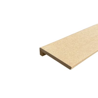 Lot de 6 Surplinthes MDF, L.2.44 m x H.9.8 cm, Ep.22 mm