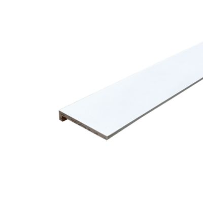 Lot de 6 Surplinthes MDF Revêtues Blanc, L.2.40 m x H.9.8 cm, Ep.22 mm