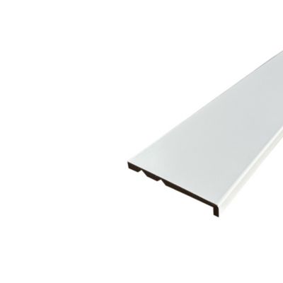 Lot de 6 Surplinthes MDF Revêtues Blanc, L.2.40 m x l.13.1 cm, Ep.22 mm