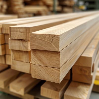 Lot de 6 tasseaux en hetre massif 32x70 mm Longueur 1,5 m