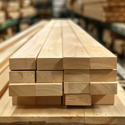 Lot de 6 tasseaux en hetre massif 32x70 mm Longueur 1,5 m