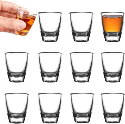 Lot de 6 Verres à Shot 30ml Verre Transparent Robuste