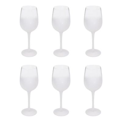 Lot de 6 Verres à Vin "Givrés" 38cl Transparent