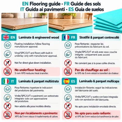 Lot de 60 plaques isolantes XPS 5 mm 30m2 pour sol parquet stratifie isolation thermique et phonique