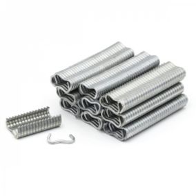 Lot de 600 agrafes rapides galvanisées pour grillage, clôture, cage - Gris - Linxor