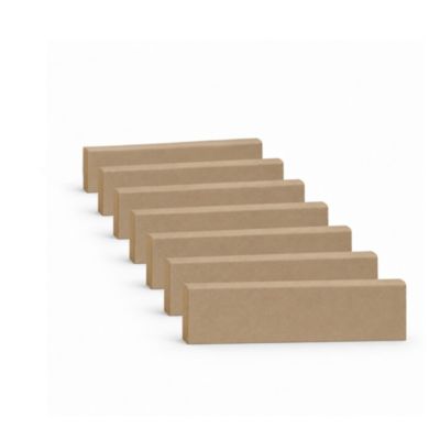 lot de 7 plinthes bord arrondi MDF brut 2200 x 50 x 9 mm