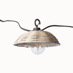 Lot de 8 abats jours Bali pour guirlande solaire - Chromex