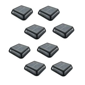 Lot de 8 balise solaires QUADRY Noir Plastique D12cm