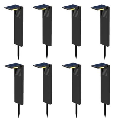 Lot de 8 balises solaires OSTRY Noir Plastique 150LM