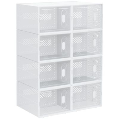 Lot de 8 boites cubes rangement à chaussures modulable avec portes ...