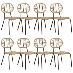 Lot de 8 chaises Naturel PRATELLO