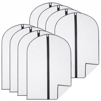 Lot de 8 housses pour vêtements à suspendre avec zip - 60 x 100 cm - Opaque - Vivezen