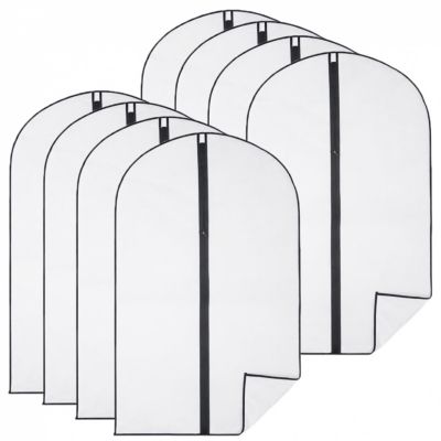 Lot de 8 housses pour vêtements à suspendre avec zip - 60 x 120 cm - Opaque - Vivezen