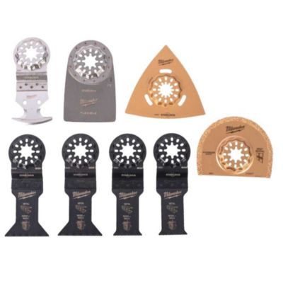 Lot de 8 lames Milwaukee Starlock rénovation 28/43 mm avec plateau