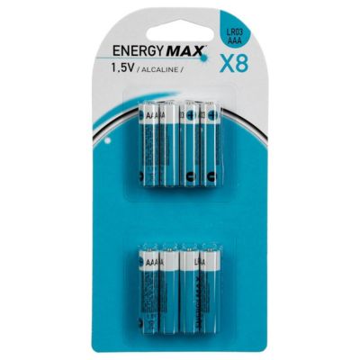 Lot de 8 piles alcaline LR03 - Bleu- 5five