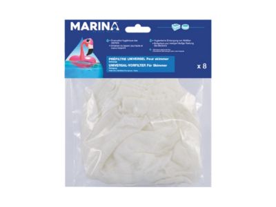 Lot de 8 préfiltres jetables pour panier de skimmer - Marina