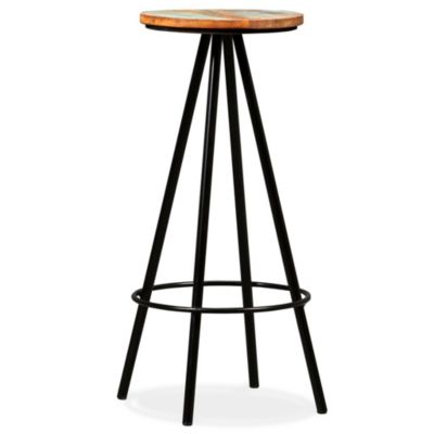 Lot de deux tabourets de bar bois Helloshop26
