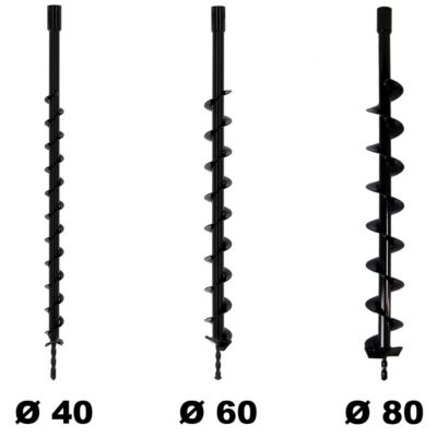Lot de mèches 40 + 60 + 80 mm pour tarière thermique - GT GARDEN