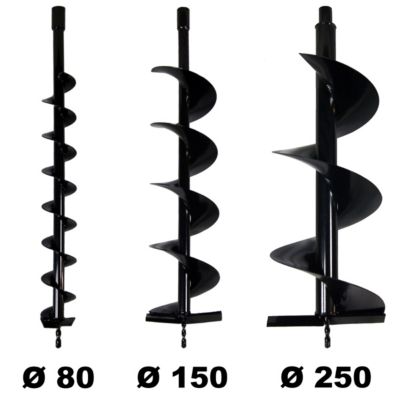 Lot de mèches 80 + 150 + 250 mm pour tarière thermique - GT GARDEN