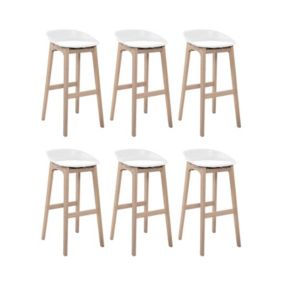 Lot de tabourets de bar en bois 65cm RIVA