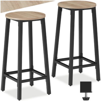 Lot de tabourets de bar style industriel en Bois et acier