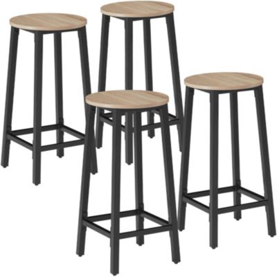 Lot de tabourets de bar style industriel en Bois et acier