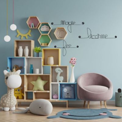 Lot FÉÉRIQUE - Fée Licorne Magie Princesse - Sculpture fil de fer 30-40 cm - Bijoux de mur