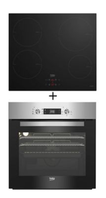 Lot plaque de cuisson à induction + four multifonctions Beko