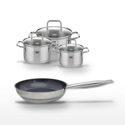 Lot Poêle 24cm Elo Profi Therm Platinum & 3 Faitouts Elo Citrin