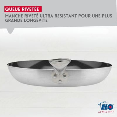Lot Poêles 28/32 cm & Faitouts 12/14/20 cm Elo Bistro Line